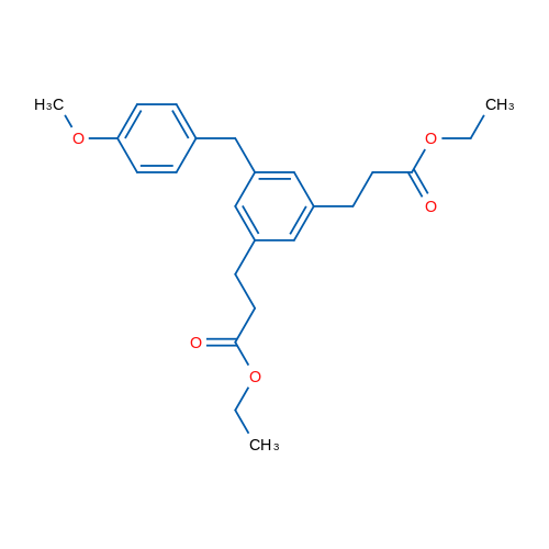 Diethyl 3,3'-(5-(4-methoxybenzyl)-1,3-phenylene)dipropanoate 1g