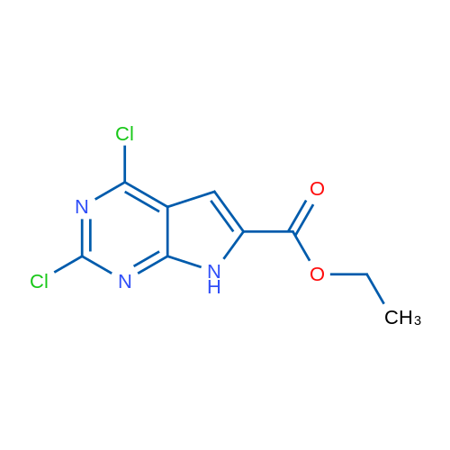 Ethyl 2,4-dichloro-7H-pyrrolo[2,3-d]pyrimidine-6-carboxylate 1g