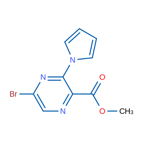 Methyl 5-bromo-3-(1H-pyrrol-1-yl)pyrazine-2-carboxylate 1g