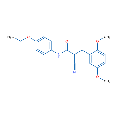 2-Cyano-3-(2,5-dimethoxyphenyl)-N-(4-ethoxyphenyl)propanamide 1g