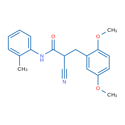2-Cyano-3-(2,5-dimethoxyphenyl)-N-(2-methylphenyl)propanamide 1g