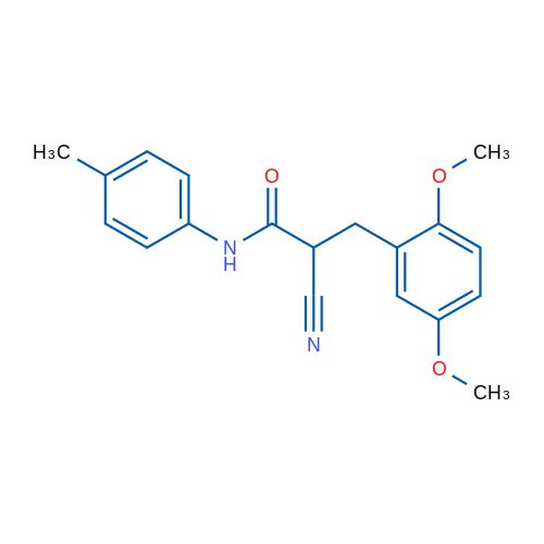 2-Cyano-3-(2,5-dimethoxyphenyl)-N-(4-methylphenyl)propanamide 1g