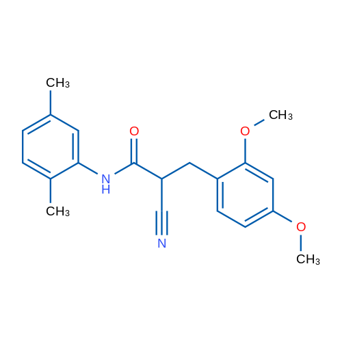 2-Cyano-3-(2,4-dimethoxyphenyl)-N-(2,5-dimethylphenyl)propanamide 1g