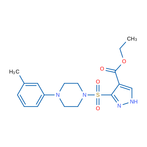 Ethyl 3-{[4-(3-methylphenyl)piperazin-1-yl]sulfonyl}-1H-pyrazole-4-carboxylate 1g