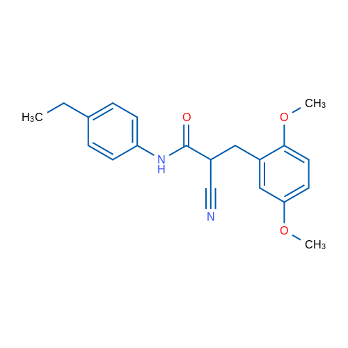 2-Cyano-3-(2,5-dimethoxyphenyl)-N-(4-ethylphenyl)propanamide 1g