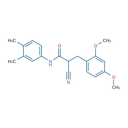 2-Cyano-3-(2,4-dimethoxyphenyl)-N-(3,4-dimethylphenyl)propanamide 1g