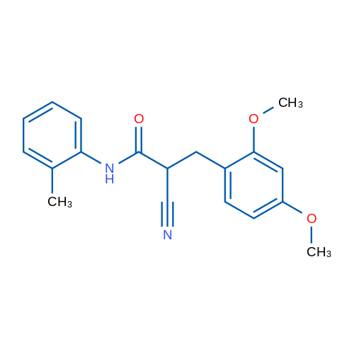 2-Cyano-3-(2,4-dimethoxyphenyl)-N-(2-methylphenyl)propanamide 1g