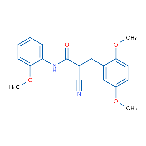 2-Cyano-3-(2,5-dimethoxyphenyl)-N-(2-methoxyphenyl)propanamide 1g