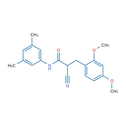 2-Cyano-3-(2,4-dimethoxyphenyl)-N-(3,5-dimethylphenyl)propanamide 1g