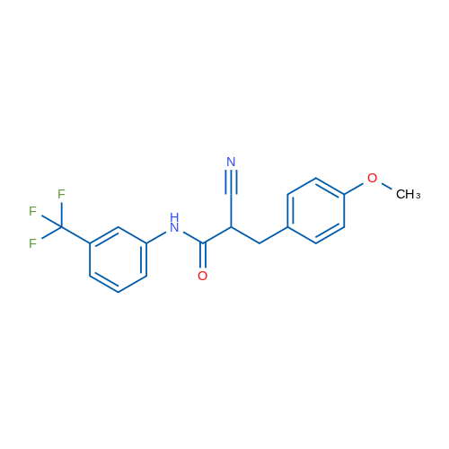 2-Cyano-3-(4-methoxyphenyl)-N-[3-(trifluoromethyl)phenyl]propanamide 1g