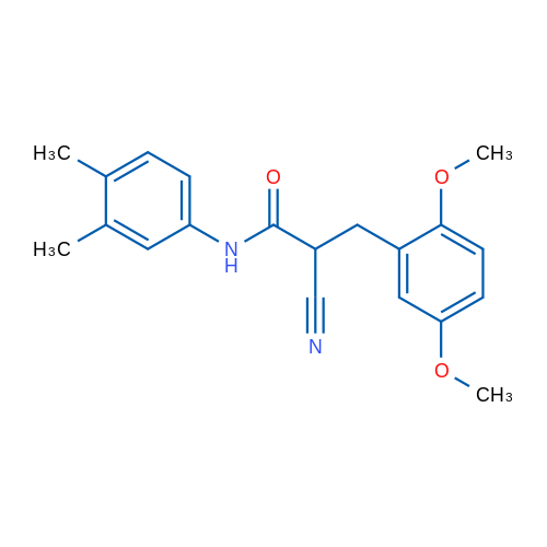 2-Cyano-3-(2,5-dimethoxyphenyl)-N-(3,4-dimethylphenyl)propanamide 1g