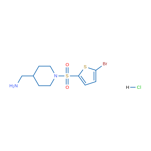 (1-((5-Bromothiophen-2-yl)sulfonyl)piperidin-4-yl)methanamine hydrochloride 1g