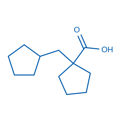 1-(Cyclopentylmethyl)cyclopentane-1-carboxylic acid 250mg