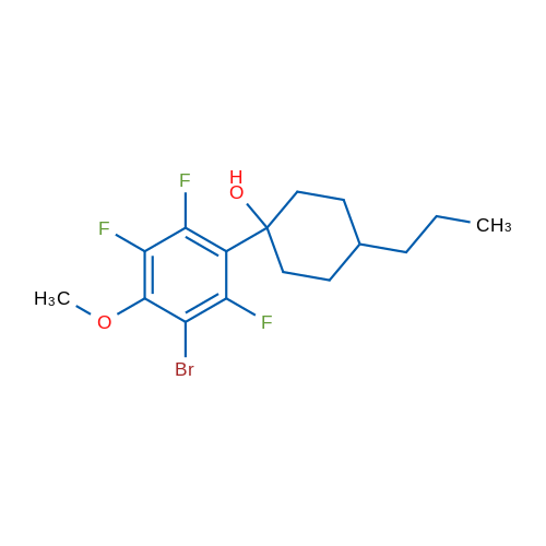 1-(3-Bromo-2,5,6-trifluoro-4-methoxyphenyl)-4-propylcyclohexanol 1g
