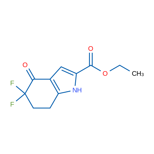 Ethyl 5,5-difluoro-4-oxo-4,5,6,7-tetrahydro-1H-indole-2-carboxylate 1g