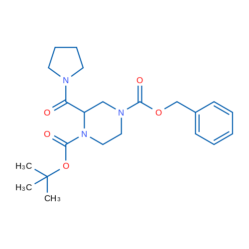 4-Benzyl 1-tert-butyl 2-(pyrrolidine-1-carbonyl)piperazine-1,4-dicarboxylate 1g