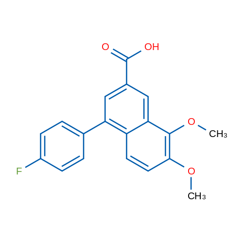 4-(4-Fluorophenyl)-7,8-dimethoxy-2-naphthoic acid 1g