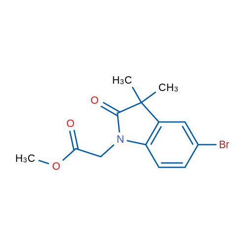 Methyl 2-(5-bromo-3,3-dimethyl-2-oxoindolin-1-yl)acetate 1g