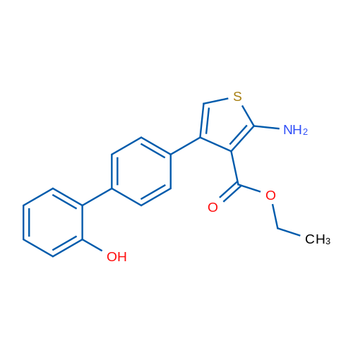 Ethyl 2-amino-4-(2'-hydroxy-[1,1'-biphenyl]-4-yl)thiophene-3-carboxylate 1g