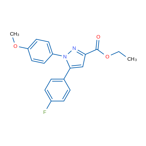 Ethyl 5-(4-fluorophenyl)-1-(4-methoxyphenyl)-1H-pyrazole-3-carboxylate 1g
