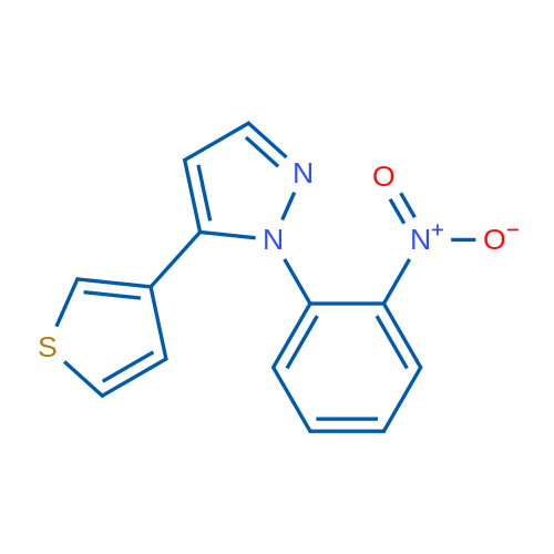 1-(2-Nitrophenyl)-5-(thiophen-3-yl)-1H-pyrazole 1g