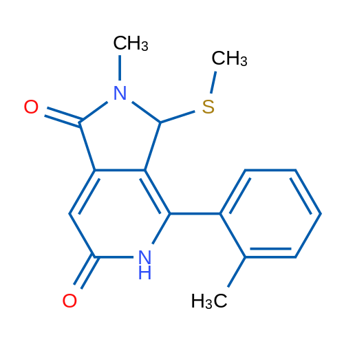 2-Methyl-3-(methylthio)-4-(o-tolyl)-2,3-dihydro-1H-pyrrolo[3,4-c]pyridine-1,6(5H)-dione 1g