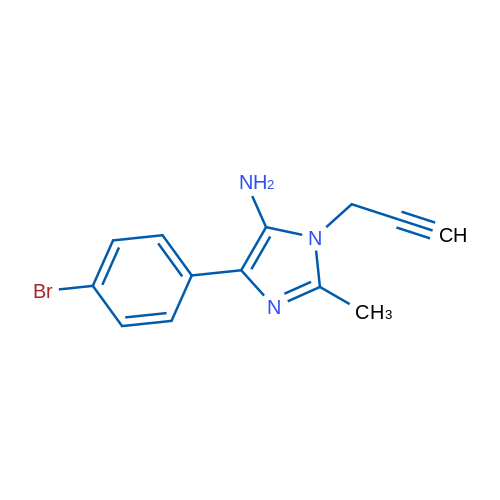 4-(4-Bromophenyl)-2-methyl-1-(prop-2-yn-1-yl)-1H-imidazol-5-amine 1g