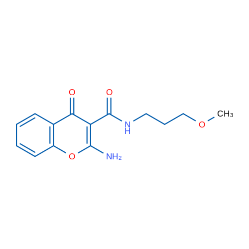 2-Amino-N-(3-methoxypropyl)-4-oxo-4H-chromene-3-carboxamide 1g