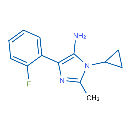 1-Cyclopropyl-4-(2-fluorophenyl)-2-methyl-1H-imidazol-5-amine 1g