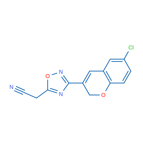 2-(3-(6-Chloro-2H-chromen-3-yl)-1,2,4-oxadiazol-5-yl)acetonitrile 10g