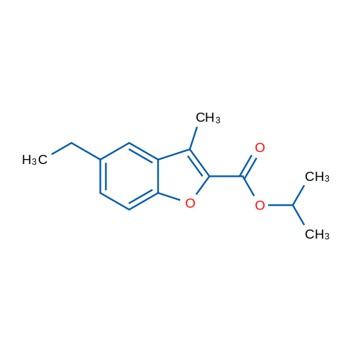 Isopropyl 5-ethyl-3-methylbenzofuran-2-carboxylate 1g