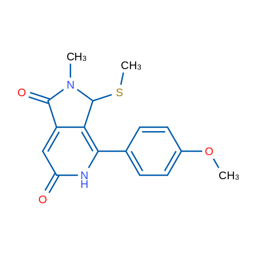 4-(4-Methoxyphenyl)-2-methyl-3-(methylthio)-2,3-dihydro-1H-pyrrolo[3,4-c]pyridine-1,6(5H)-dione 1g