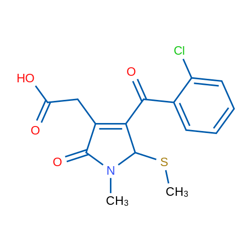2-(4-(2-Chlorobenzoyl)-1-methyl-5-(methylthio)-2-oxo-2,5-dihydro-1H-pyrrol-3-yl)acetic acid 1g