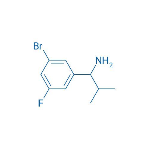1-(3-Bromo-5-fluorophenyl)-2-methylpropan-1-amine 250mg