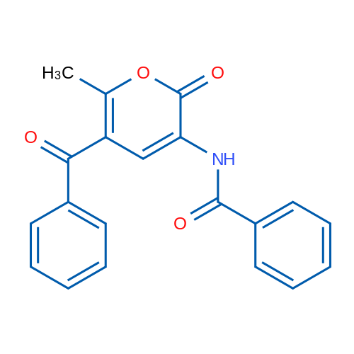 N-(5-Benzoyl-6-methyl-2-oxo-2H-pyran-3-yl)benzamide 1g