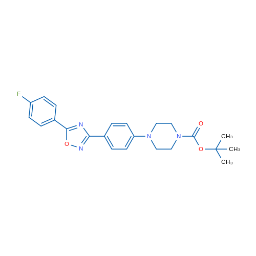 tert-Butyl 4-{4-[5-(4-fluorophenyl)-1,2,4-oxadiazol-3-yl]phenyl}piperazine-1-carboxylate 1g