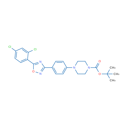 tert-Butyl 4-{4-[5-(2,4-dichlorophenyl)-1,2,4-oxadiazol-3-yl]phenyl}piperazine-1-carboxylate 1g