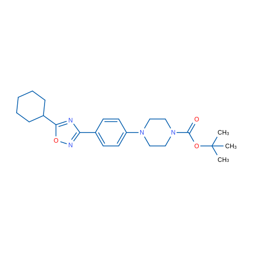 tert-Butyl 4-[4-(5-cyclohexyl-1,2,4-oxadiazol-3-yl)phenyl]piperazine-1-carboxylate 1g