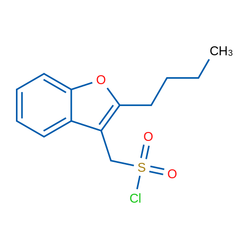 (2-Butyl-1-benzofuran-3-yl)methanesulfonyl chloride 1g