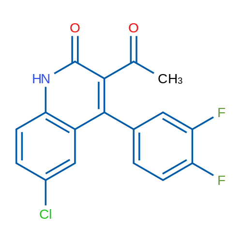 3-acetyl-6-chloro-4-(3,4-difluorophenyl)quinolin-2(1H)-one 10g