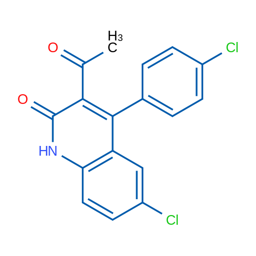 3-acetyl-6-chloro-4-(4-chlorophenyl)quinolin-2(1H)-one 5g