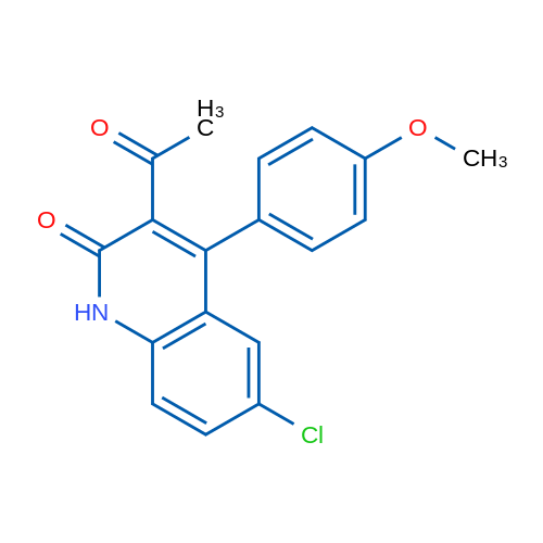 3-acetyl-6-chloro-4-(4-methoxyphenyl)quinolin-2(1H)-one 250mg