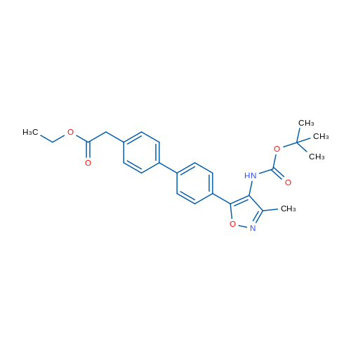 Ethyl 2-(4'-(4-((tert-butoxycarbonyl)amino)-3-methylisoxazol-5-yl)-[1,1'-biphenyl]-4-yl)acetate 1g