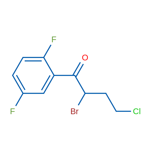 2-Bromo-4-chloro-1-(2,5-difluorophenyl)butan-1-one 250mg