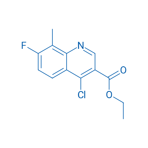 3-QUinolinecarboxylic acid, 4-chloro-7-fluoro-8-methyl-, ethyl ester 250mg