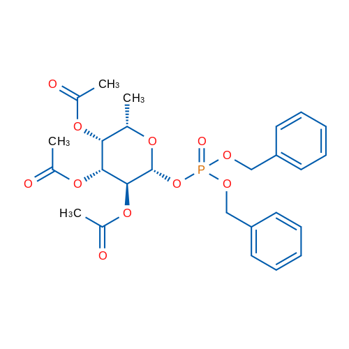 β-L-Galactopyranose, 6-deoxy-, 2,3,4-triacetate 1-[bis(phenylmethyl) phosphate] 250mg