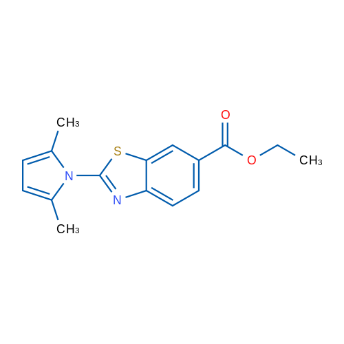 Ethyl 2-(2,5-dimethyl-1H-pyrrol-1-yl)benzo[d]thiazole-6-carboxylate 10g