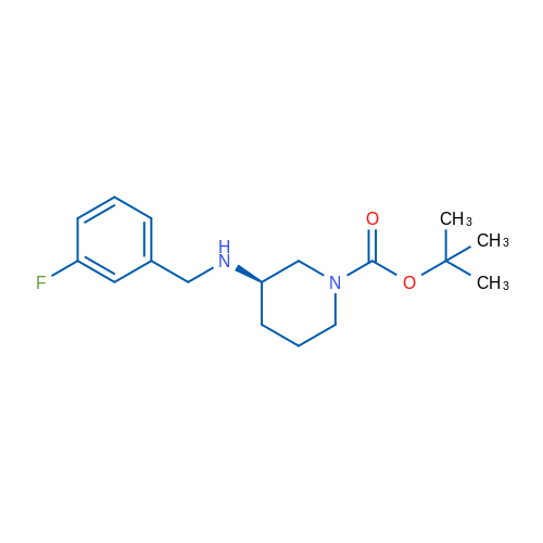 (R)-tert-Butyl 3-((3-fluorobenzyl)amino)piperidine-1-carboxylate 1g