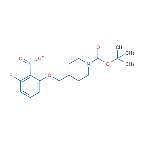 tert-Butyl 4-[(3-fluoro-2-nitrophenoxy)methyl]piperidine-1-carboxylate 1g
