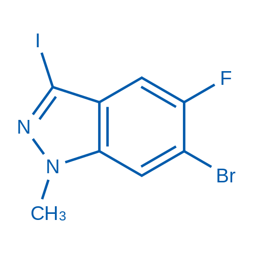 6-Bromo-5-fluoro-3-iodo-1-methyl-1H-indazole 250mg